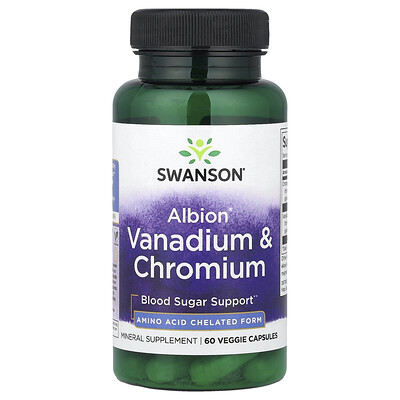 Swanson Vitamins, Albion®, Vanadio y cromo, 60 cápsulas vegetales