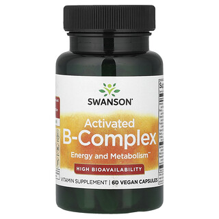 Swanson Vitamins, Activated B-복합체, 베지 캡슐 60정