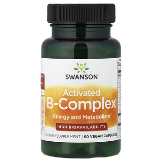 Swanson Vitamins, Активиран B-комплекс, 60 веган капсули
