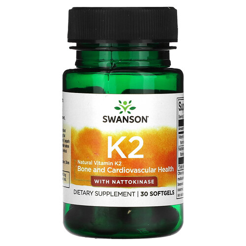 Swanson Vitamins , Vitamine K2, 30 Capsules À Enveloppe Molle