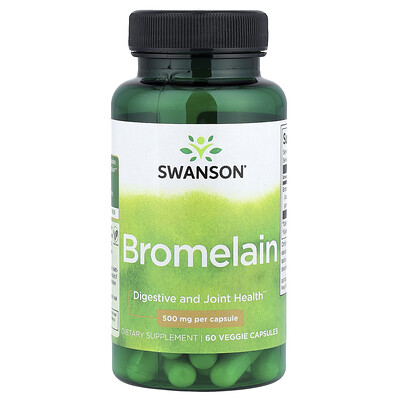 Swanson Vitamins, Bromelaína, 60 cápsulas vegetales (500 mg por cápsula)