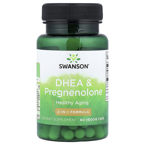 Swanson Vitamins Dhea and Pregnenolone Vitamin | 60 Veg Caps