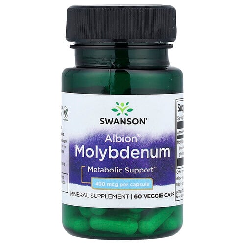Swanson Vitamins, Albion® Molybdenum, 400 mcg, 60 Veggie Caps