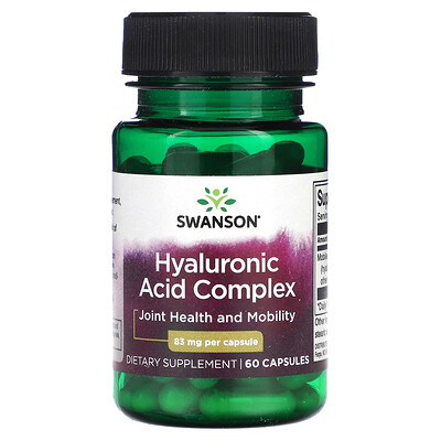 

Swanson Hyaluronic Acid Complex 83 mg 60 Capsules