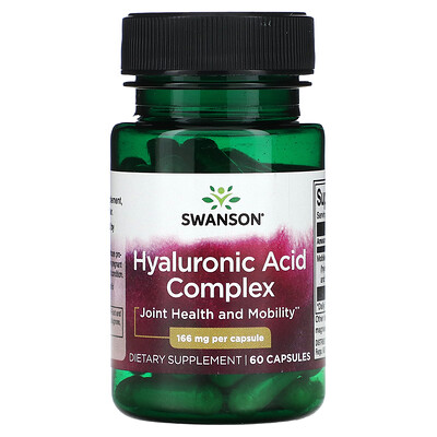 

Swanson Hyaluronic Acid Complex 166 mg 60 Capsules