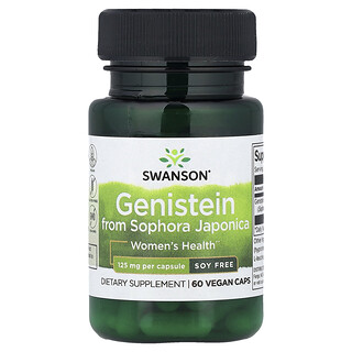 Swanson Vitamins, Genistein from Sophora Japonica, 125 mg, 60 Vegan Caps