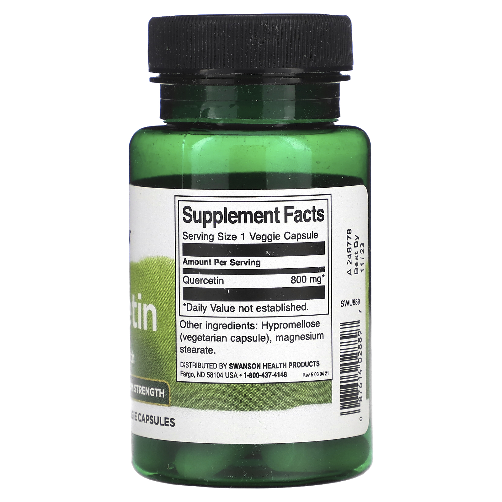 Swanson, Quercetin, Maximum Strength, 800 mg, 30 Veggie Capsules
