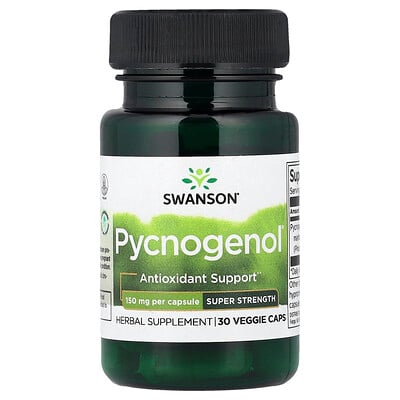 Swanson Vitamins, Pycnogenol, Superpotencia, 150 mg, 30 cápsulas vegetales