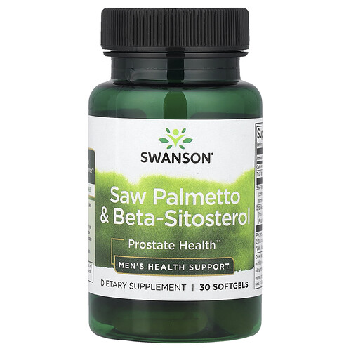 Swanson Vitamins Saw Palmetto & Beta-Sitosterol, 30 Softgels
