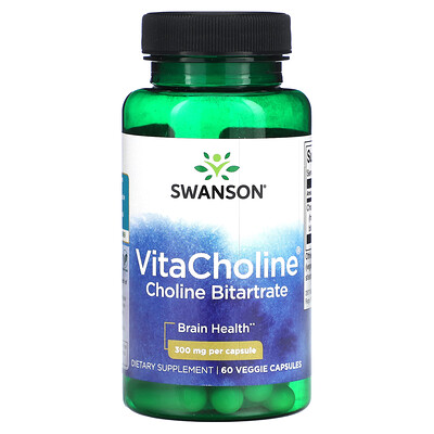 

Swanson VitaCholine Choline Bitartrate 300 mg 60 Veggie Capsules