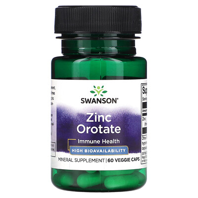 

Swanson Zinc Orotate 60 Veggie Caps