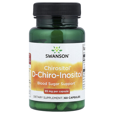 Swanson Vitamins, D-quiroinositol Chirositol®, 85 mg, 60 cápsulas