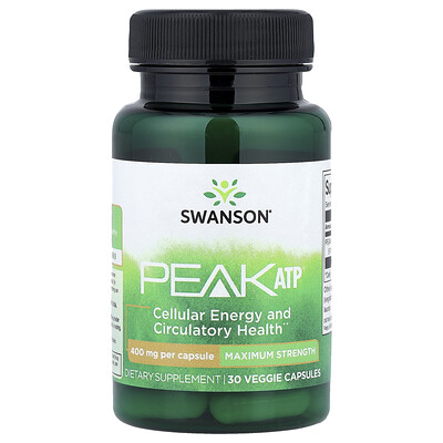Swanson Vitamins, Peak ATP®, 400 mg, 30 cápsulas vegetales