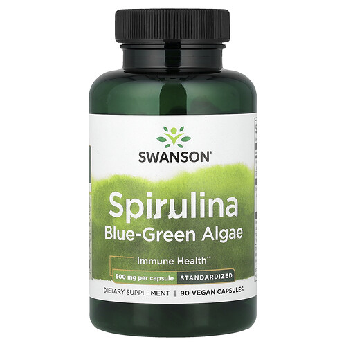 Swanson Vitamins, Spirulina, standardisiert, 90 vegane Kapseln