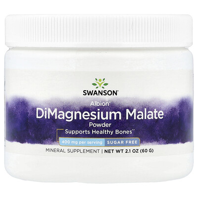 Swanson Vitamins, Malato de dimagnesio en polvo, 60 g (2,1 oz)