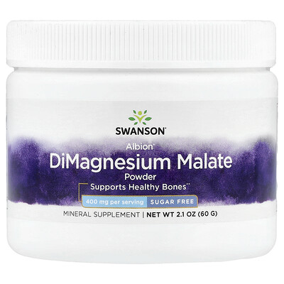Swanson Vitamins, Malato de dimagnesio en polvo, 60 g (2,1 oz)