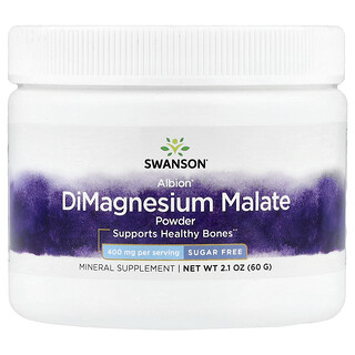 Swanson Vitamins, Albion® DiMagnesium Malate Powder, Sugar Free, 2.1 oz (60 g)