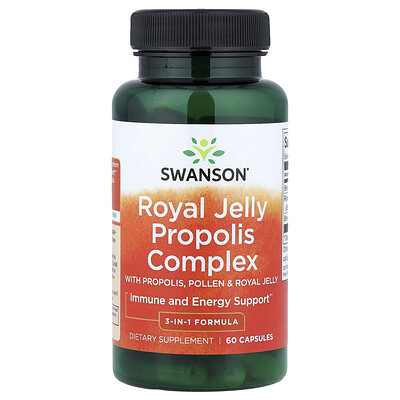 Swanson Vitamins, Complejo de propóleo con jalea real, 60 cápsulas