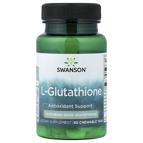 Swanson Vitamins, L-Glutathione, L-Glutathion, 60 Kautabletten (50 mg pro Tablette)