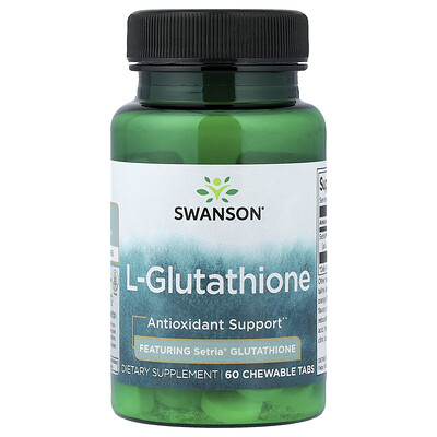 Swanson Vitamins, L-glutatión, 60 comprimidos masticables (50 mg por comprimido)