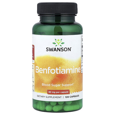 Product Image for Swanson, Benfotiamine, 80 mg, 120 Capsules