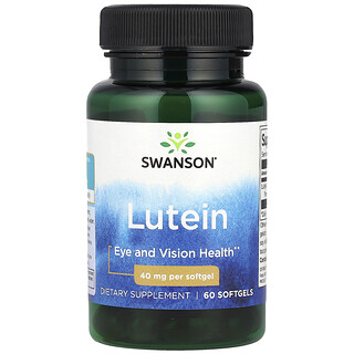 Swanson Vitamins, Luteína, 40 mg, 60 cápsulas blandas