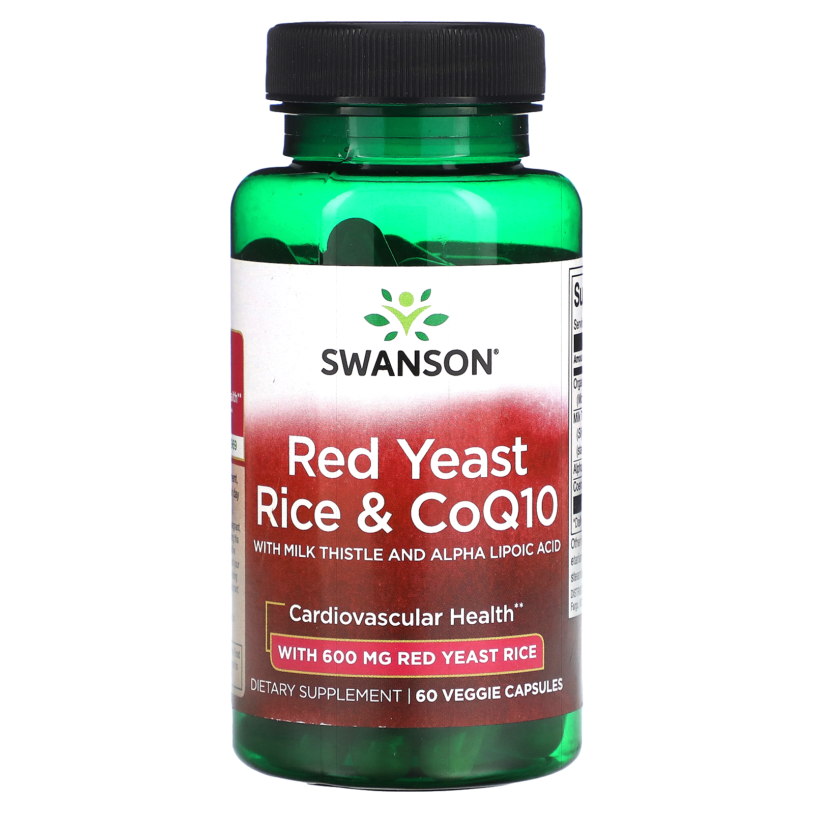 Swanson, Red Yeast Rice & CoQ10 with Milk Thistle and Alpha Lipoic Acid