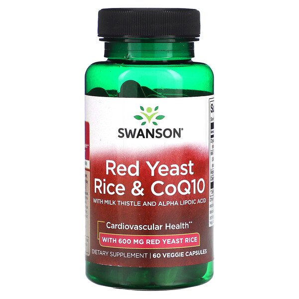 Swanson, Red Yeast Rice & CoQ10 with Milk Thistle and Alpha Lipoic Acid