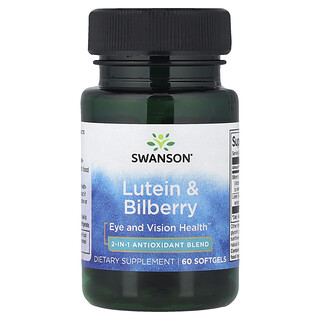 Swanson Vitamins, Luteină și Afine, 60 de capsule moi