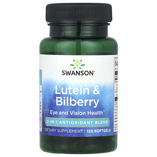 Swanson Vitamins, Лютеин и черника, 120 мягких таблеток