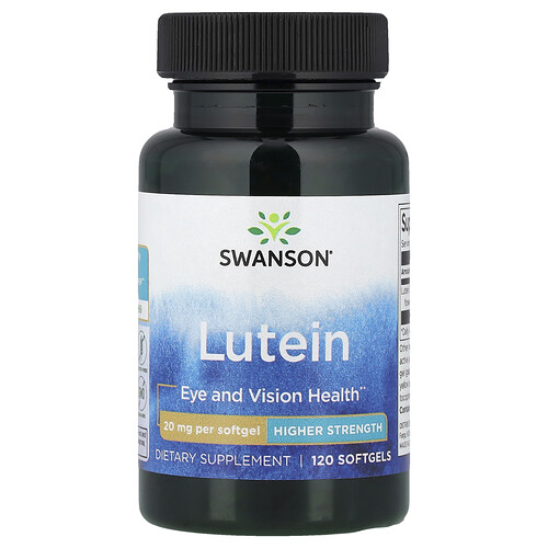 Swanson Vitamins, Lutein, höhere Stärke, 20 mg, 120 Weichkapseln