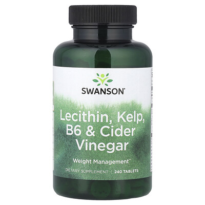 Product Image for Swanson, Lecithin, Kelp, B6 & Cider Vinegar, 240 Tablets