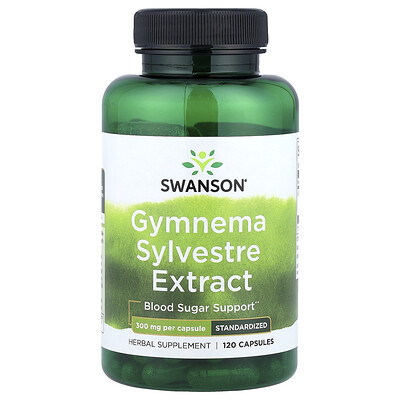 Swanson Vitamins, Extracto de Gymnema sylvestre, Estandarizado, 300 mg, 120 cápsulas