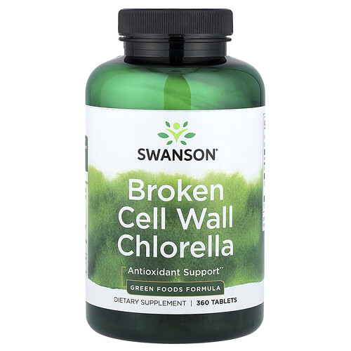 Swanson Vitamins Broken Cell Wall Chlorella, 360 Tablets