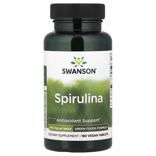 Swanson Vitamins, Spirulina, 500 mg, 180 Tabletten