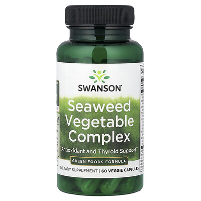 Swanson Vitamins, Complejo vegetal de algas marinas, 60 cápsulas vegetales