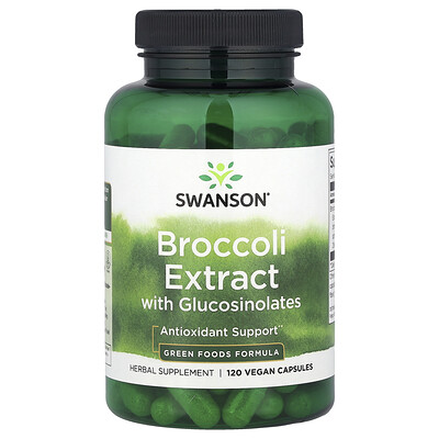 Swanson Vitamins, Extracto de brócoli con glucosinolatos, 120 cápsulas veganas (600 mg por cápsula)
