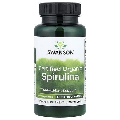 Product Image for Swanson, Certified Organic Spirulina, 180 Tablets
