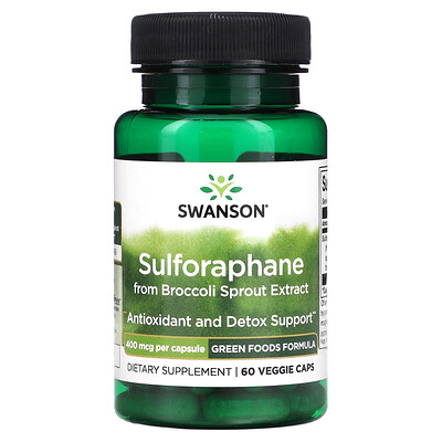 Swanson  Sulforaphane from Broccoli Sprout Extract  400 mcg  60 Veggie Caps