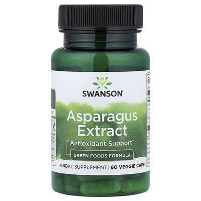 Swanson Vitamins, Extracto de espárrago, 60 cápsulas vegetales