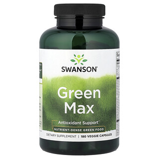 Swanson Vitamins, Green Max, 180 Sebze Kapsülü