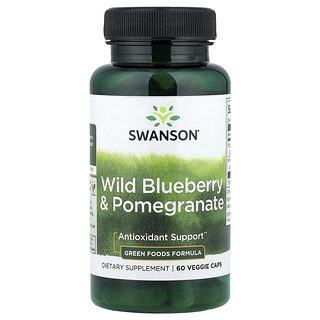 Swanson Vitamins, Wilde bosbes en granaatappel, 60 vegetarische capsules