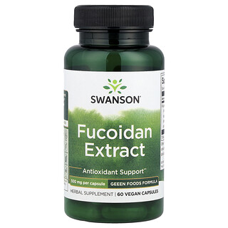 Swanson Vitamins, Fucoidan extrakt, 500 mg, 60 veganska kapslar