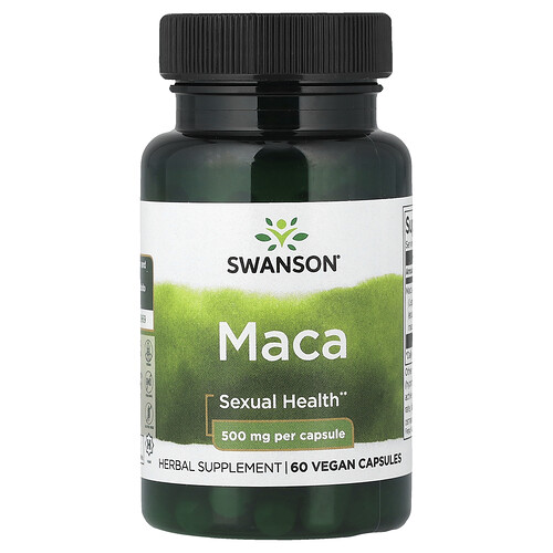 Swanson Vitamins Maca, 500 mg, 60 Vegan Capsules