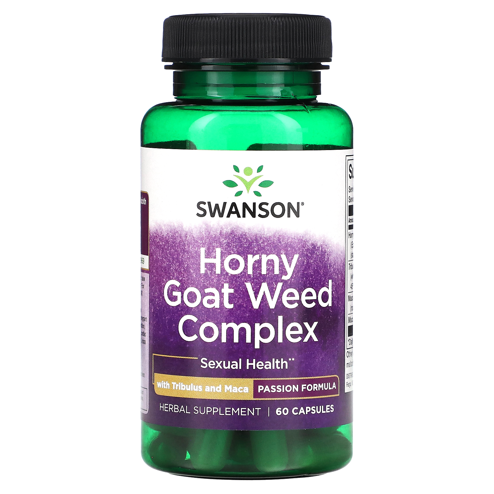 Swanson Horny Goat Weed Complex With Tribulus And Maca 60 Capsules 1880