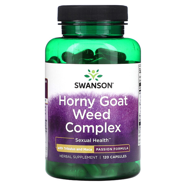 Swanson Horny Goat Weed Complex With Tribulus And Maca 120 Capsules 4066