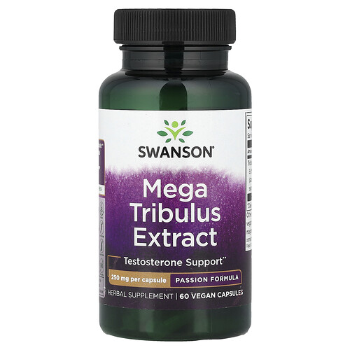 Swanson Vitamins Mega Tribulus Extract Vitamin | 250 mg | 60 Vegan Caps
