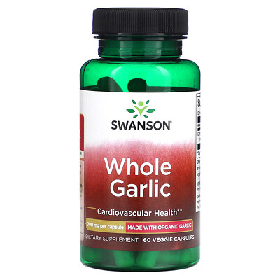 

Swanson Whole Garlic 700 mg 60 Veggie Capsules