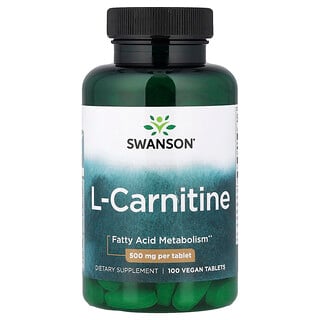 Swanson Vitamins, L-karnitin, 100 veganske tabletter