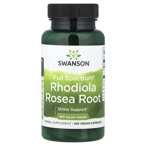 Swanson Vitamins, Full Spectrum® Rhodiola Rosea Root, 400 mg, 100 Vegan Capsules